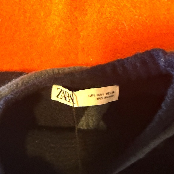 Zara navy blue open back soft knit sweater NWT - Picture 9 of 11